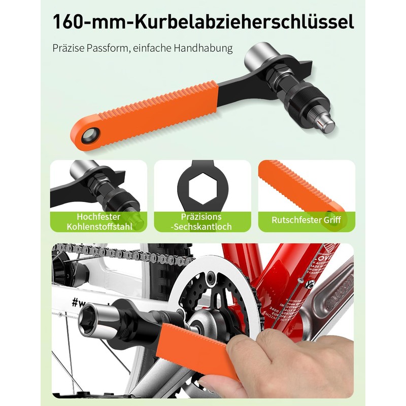 Pawfly Bicycle Crank Puller Crank Removal Tool with Key and