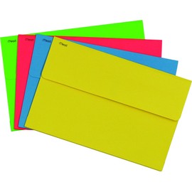 Mead 35364 Brite Wallet, Legal Size, 10x15-Inch, Assorted Fluorescent Colors