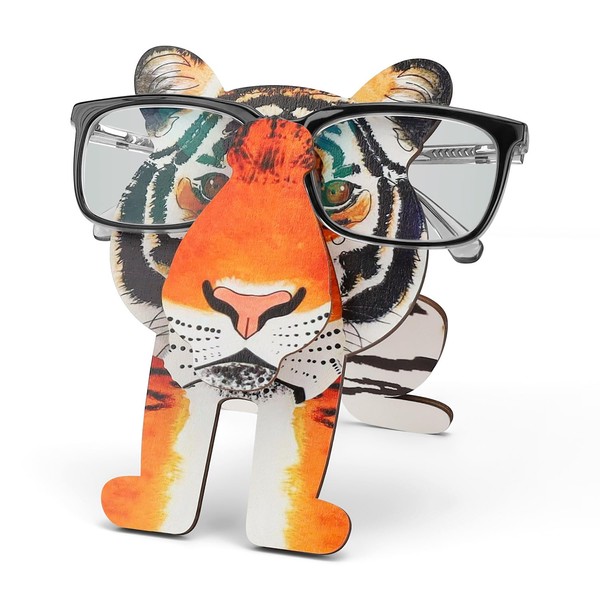PARFCO 3D Glasses Holder, Tiger Look Glasses Holder, Funny, Sunglasses Stand for Decorative Bedside Table in Home Office