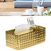 Paper Holder, Golden Diamond Tissue Box Holder with Transparent Rectangular