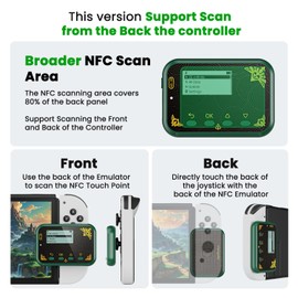 Joysfusion NFC Emulator, Store 3000 NFC Data, Support Ulimited Scan, 1.2" Screen, Easy Button Controls, Rechargeable for Endless Play, Compatible with 50+ Games (Green)