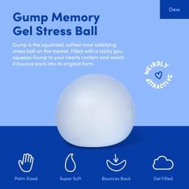 Speks Gump Stress Balls - Silky Soft Memory Gel Squishy Fidget Toy for Adults and Teens 14+ | Stress Relief Present, Office Desk Toy | Dew