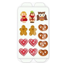 Lebkuchenwelt Gingerbread House Sugar Figures Set – 13 Pieces – Gingerbread Witch House Decoration for Decorating Yourself Sugar Decoration Sugar Decoration