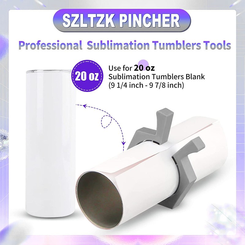 2Pcs Sublimation Tumbler Pinch ABS Anti Slip Flat Side Sublimation