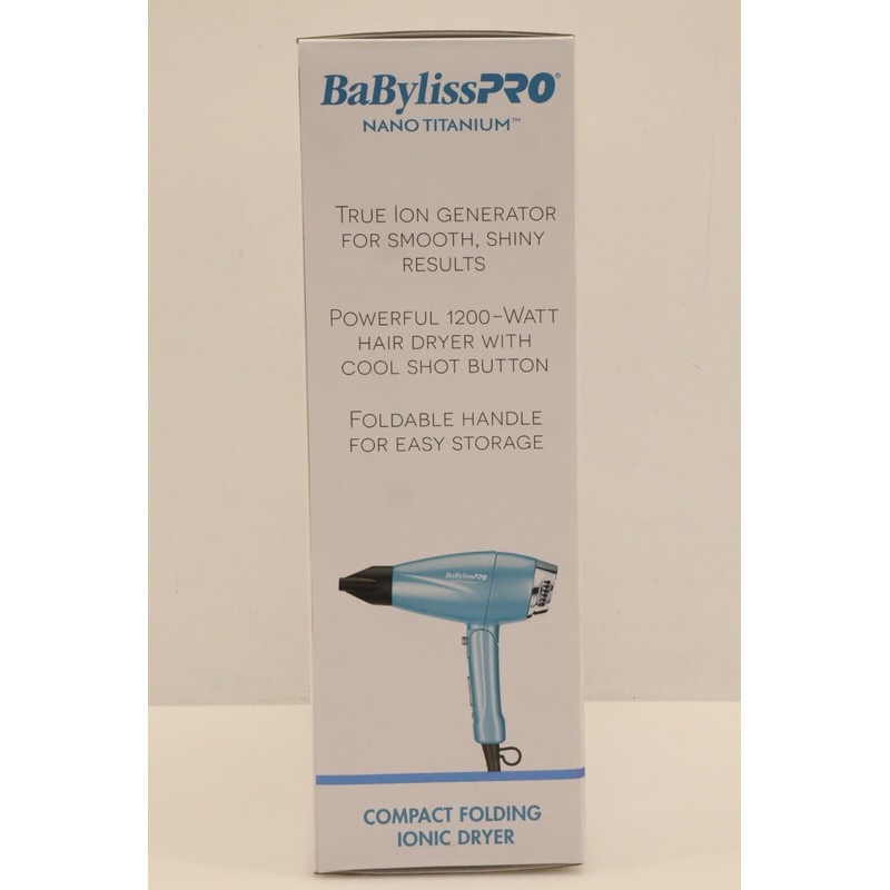 BaBylissPRO Nano Titamium - Compact Folding Ionic Dryer