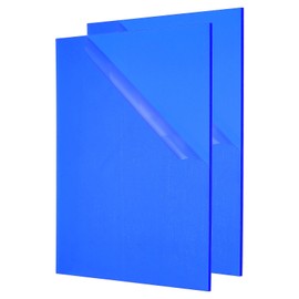 PATIKIL 1/8 Inch Thick Acrylic Sheets, 2Pack 10x8 Inch Plastic Sheet Colorful Board Panel for Sign, DIY, Painting, Art Craft, Blue