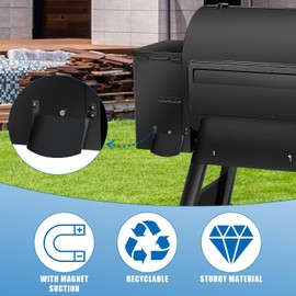 SAHENITEANA Pellets Helper Chute, Magnetic Cleanout Chute, No Need to Pick Up Fallen Pellets, Pellet Discharge Metal Accessory for Traeger Ironwood 885, Pro Series 34, Pro 780 Grills (Black)