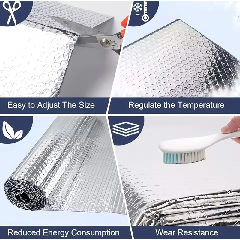 StepTidy Window Insulation Film – Double-Sided Aluminum Foam for Sun