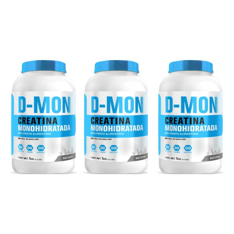 Creatina Monohidratada Polvo Deportivo D-MON 1 Kg 200 Porciones Sabor