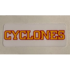 Athletic Decals Inc Iowa State Cyclones Football Helmet Decal Front Bumper NEW   2" x .75" Flat Gold