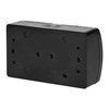 Surface-Mounted Double Socket IP44 Series RT4 Black