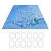 Shower Curtain Waterproof Polyester Blackout Curtain with Hook for Bathroom