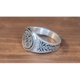 Zenacast Celtic Hounds ring - 3 dogs biting tails symbol from the Book of Kells - 8