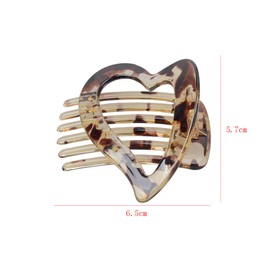 3 Pieces Hair Claw Clips Hair Clamp Heart Hair Barrettes Hair Pins Plastic Hair Claw Hair Clip Fashion Hair Claw Clips for Women, Multicolor