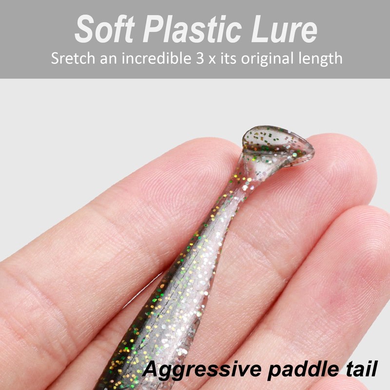 Soft Plastic Lures Bait Great for Sinker Hook Saltwater Fishing