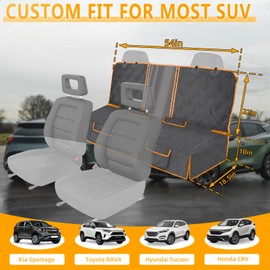Dog Car Seat Covers, Waterproof Backseat Cover for Dog in Car Heavy Durable Car Seat Covers for Dogs with Side Flap, Non Slip Bench Car Seat Protector for SUV,RAV4,CR-V