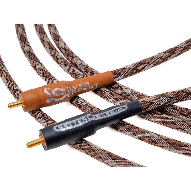 Better Cables 1.5 Feet Silver Serpent Snake Edition Brown/White RCA