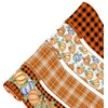 ZAWE 4 Rolls Fall Ribbon 2" 20 Yards Buffalo Plaid