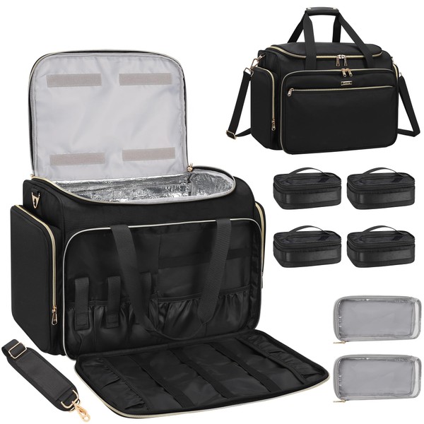 MONSTINA Professional Hairstylist Traveling Bag with Two Detachable Small Bags+Four