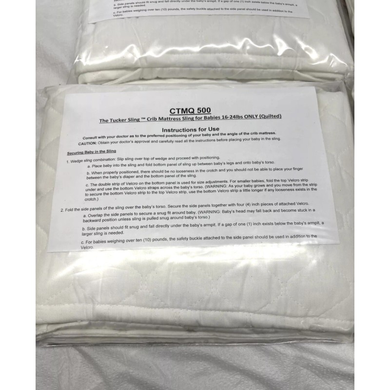 Tucker Designs (1) Tucker Sling WHITE Medium 16-24lb Baby Crib