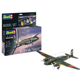 Revell Ki-21-IA Long Range Bomber Model Kit - Detailed Model with Star Engines, Moving Parts & Historical Decals - Includes Paints, Glue & Brush - For Aviation Fans