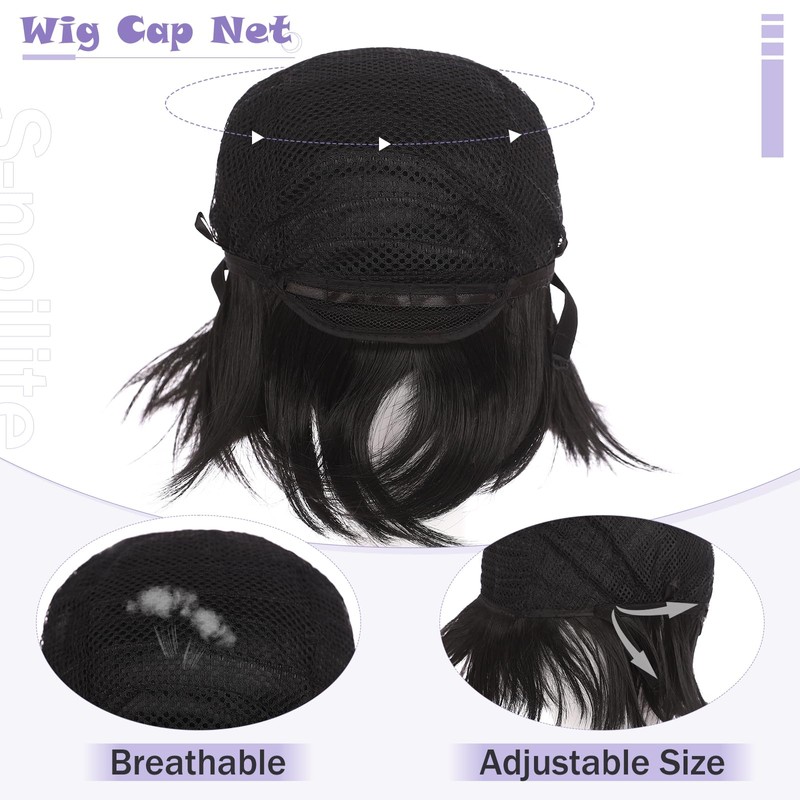 S-noilite Women Mens Short Fluffy Straight Hair Wigs Anime Cosplay