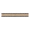 Midori 42280006 Aluminum Wood Ruler 5.9 inches (15 cm), Brown
