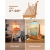DJAR French Easel with Shoulder Strap, Adjustable Beech Wood Art