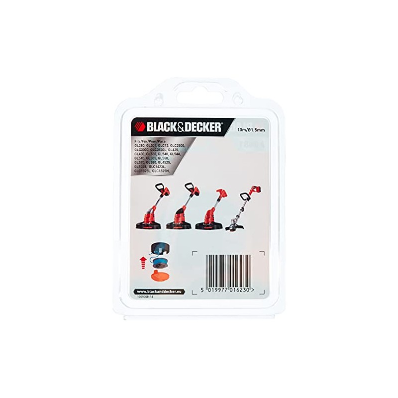BLACK+DECKER Spool and Line 10 m for Reflex Strimmer Nylon