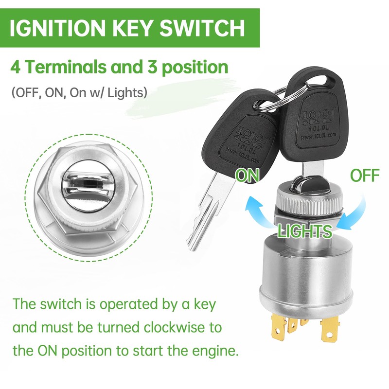 10L0L Golf Cart Ignition Switch 33639-G01 for EZGO E&G All