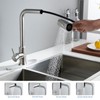 Single Handle Kitchen Faucet with Pull Down Sprayer Waterfall Kitchen