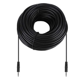 Dpofirs 3.5mm Male to Male Shielded Audio Cable, 30 Meters, Black, PVC, Copper Core, For Speakers, Computers, HiFi Audio Systems