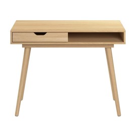 Bush Furniture Nora 40W Writing Desk in Natural Oak | Computer Table for Home Office Workspace or Entryway