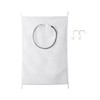 Hanging Breathable Nylon Laundry Bag with Round Zipper Opening, Mesh