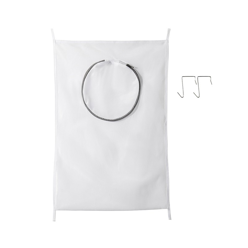 Hanging Breathable Nylon Laundry Bag with Round Zipper Opening, Mesh