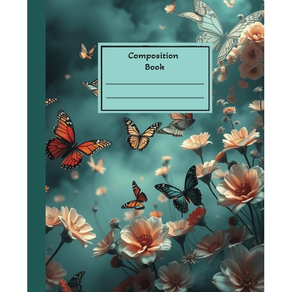 Composition Book: Composition Notebooks, Wide Ruled Paper, 7.5" x 9.25",