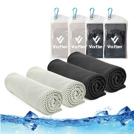 Cooling Towel,Vofler 4 Pack Cool Towels Microfiber Chilly Ice Cold Head Band Bandana Neck Wrap (40"x 12") for Athletes Men Women Youth Kids Dogs Yoga Outdoor Golf Running Hiking Sports Camping Travel
