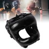Boxing Headgear Black Head Guard Large Full Coverage PU Shock