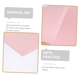 Operitacx 4 Stück Gummiziegel Gummistempel Tonstempel Zur Herstellung Von Schnitzblöcken Für Anfänger Weiches Basteln Drucken Schnitzen Farbige Gummiblöcke Zubehör