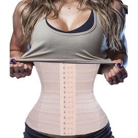 Bingrong Women's Waist Shaper Strong Shaping Stomach Shaper Breathable Bodice - skin-coloured, size: s