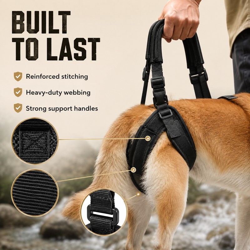 Adjustable Dog Rear Leg Lift Harness – Padded Hind Leg