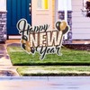 VictoryStore Corrugated Plastic Happy New Year Lighted Yard Sign: 34"