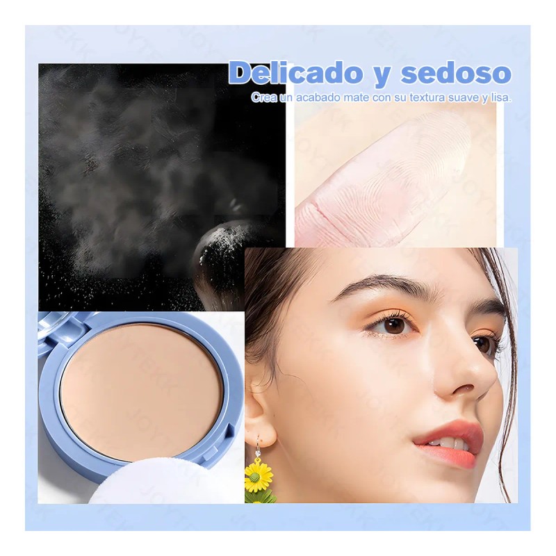 Base De Maquillaje Polvo Compacto Fijador Matte+blush Kit
