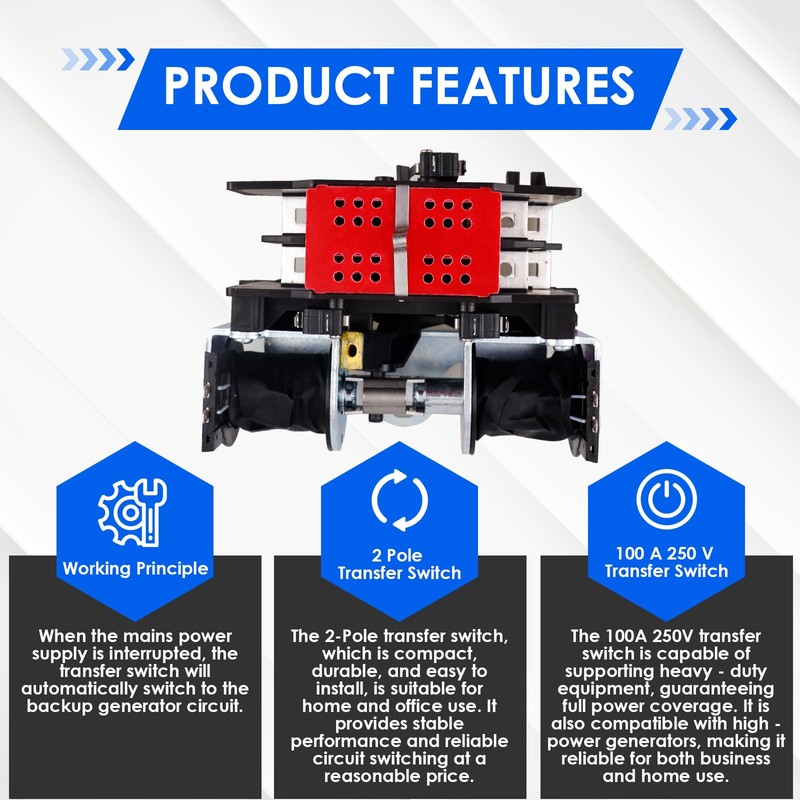 0L2910 100A Transfer Switch with Handle Part Compatible with Generac