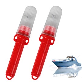 Denir Bonee Boat Flares – Boat Flares Coast Guard Approved Marine, LED BoatFlares, Waterproof Emergency Signaling for Fishing Boats, Life Rafts (Red, 2pcs)