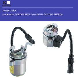 04287583 Fuel Shut Off Solenoid 04287116 04287114 04272956 04102390 for Deutz F3L F3M F4L F4M 1011 2011 Engine Linde Forklift BF4M2011 BF4M2012 12VDC