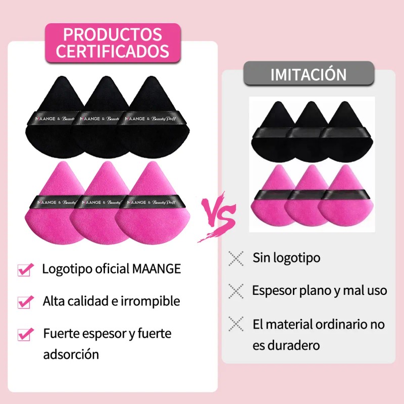 Esponja Maquillaje En Polvo 6 Pcs Beauty Blender Con Caja