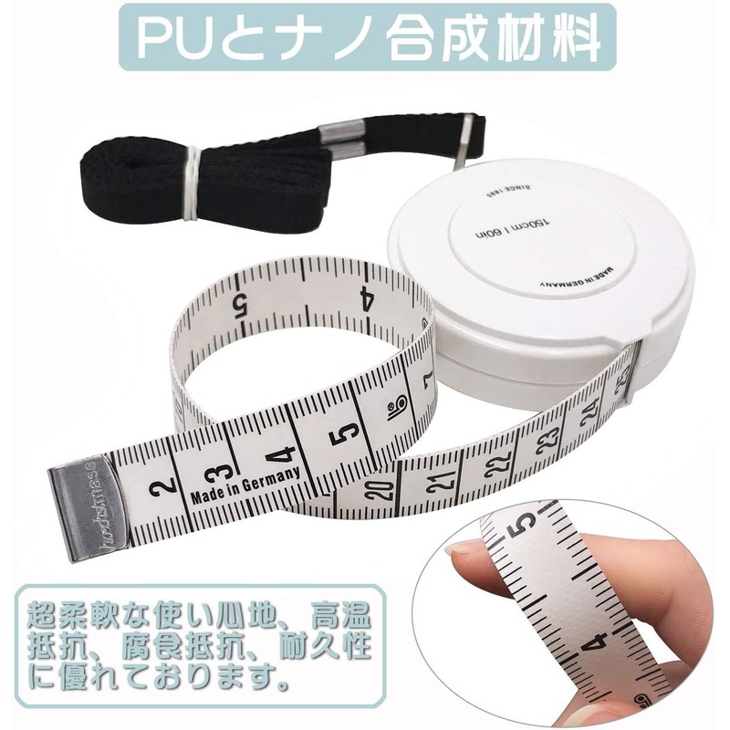 FEELCAT Tape Measure, Automatic Winding Tape, 150cm/60 inch, Double-Sided, Tape
