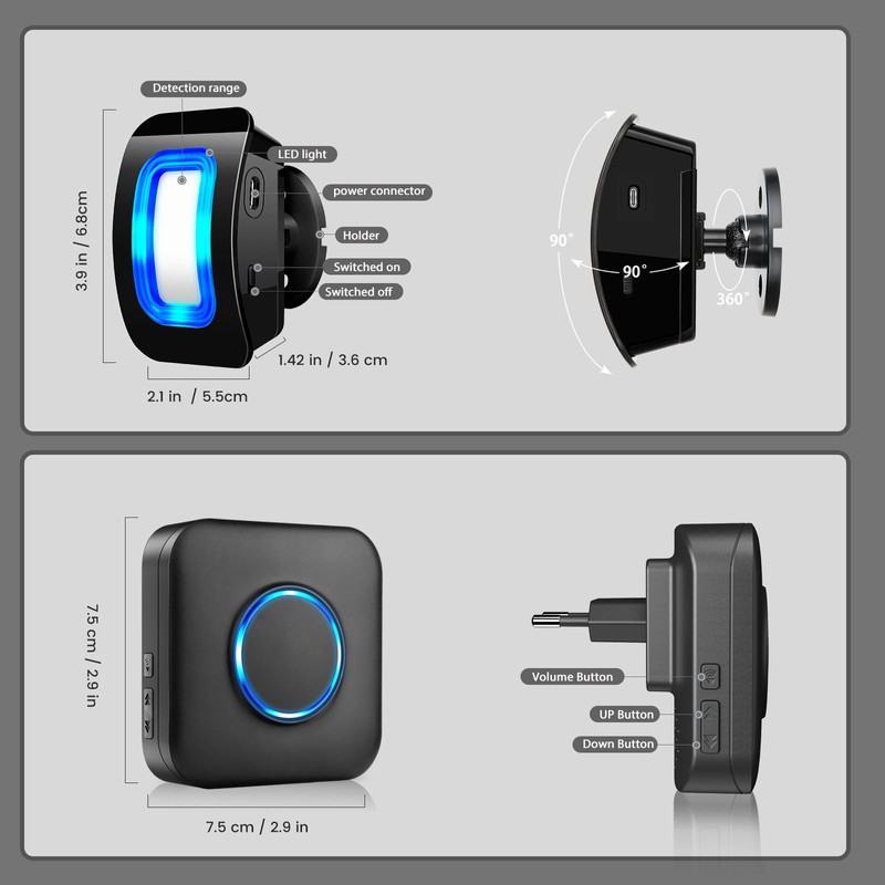 BITIWEND PIR Motion Sensor Alarm Wireless Home Security Alarm System