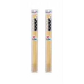 ST-220 Made in Japan, Natural Bamboo Material, Non-slip, Smooth Texture, Vegetable Chopsticks Set of 4